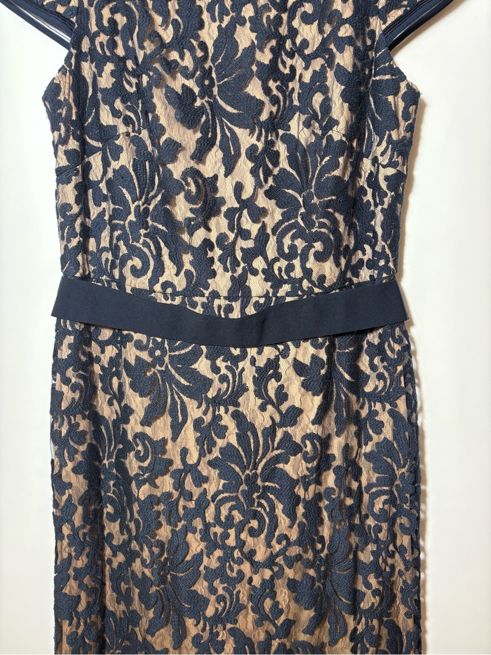 Tadashi Shoji Maxi Dress Women’s 16 Blue Gown Lace Mermaid Evening Victorian - Picture 7 of 15